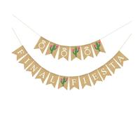 JOINPAYA Bannière Suspendue Mariage Queue D'hirondelle en Lin Réutilisable, Guirlande Décorative Rustique pour Cérémonie et Fête, Décoration Intérieure Extérieure, 1 Ensemble Finition
