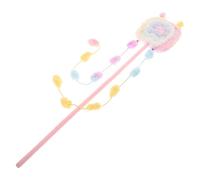 JOINPAYA Bâtonnet De Chat Interactif en Peluche Longue Jouet Macaron Rose pour Chats D’intérieur Stimulation Ludique pour Chatons Adultes