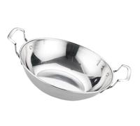 JOINPAYA Batterie Cuisine Inox Poêle Wok Antiadhésive, Casserole Induction à Fond Plat, Ustensile de Cuisson pour Camping et Fondue Traditionnelle