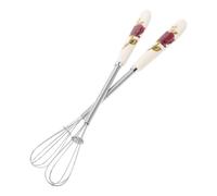 JOINPAYA Batteur à Œufs Manuel en Acier Inoxydable 2 Pièces, Multifonction, Résistant Déformation, pour Cuisines et Pâtisseries