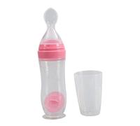 JOINPAYA Biberon En Silicone Pour Bébé 120ML Distributeur De Nourriture Pour Bébé Avec Système De Succion Biberon Créatif Pour Purée De Riz Couleur