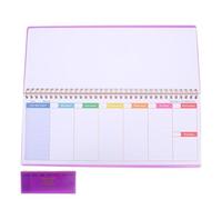 JOINPAYA Bloc-Notes Hebdomadaire Violet Non Daté Agenda Détachable Onglets Planning Horaire Horizontal 1 Carnet de Gestion du Temps pour Maison Bureau et École Blocs-Notes de