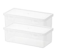 JOINPAYA Boîte à Crayons Transparente 2 Pièces 19 X 9,5 X 6 Cm en Plastique Léger, Trousse Portable Multifonction pour Rangement Stylos, Feutres et Fournitures Scolaires, Usage Bureau