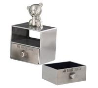 JOINPAYA Boîte à Dents Bébé En Métal Vintage Pour Garçon Et Fille, Petite Boîte De Rangement Pour Dents De Lait, Coffret Décoratif De Bureau, Protection Sécurisée Pour Souvenirs D’enfance