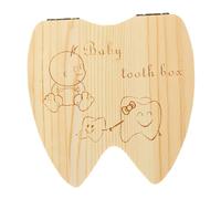 JOINPAYA Boîte à Dents de Lait Bois Naturel Boîte de Conservation Sécurisée pour Dents de Garçon Fille Rangement avec Fermeture Robuste Souvenir Enfance pour Garçons et Filles