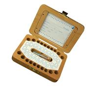 JOINPAYA Boîte à Dents de Lait en Bois, Boitier pour Dentier, Rangement des Dents de Bébé Cheveux, 1 Set Autocollants, Présent Naissance