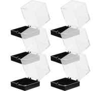 JOINPAYA Boîte à Minéraux Transparente 6 Pièces en Plastique, Étui de Protection Solide pour Spécimens et Cristaux, pour Collection et Exposition