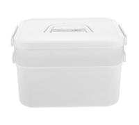 JOINPAYA Boîte à Outils de Manucure Professionnelle Multi-étages en Plastique Pp Blanc Poignée Ergonomique, Compartiments Amovibles pour Rangement Nail Art, Salon de Beauté et Usage Voyage