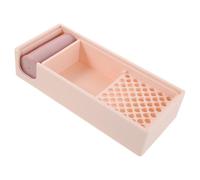 JOINPAYA Boîte à Poudre Vide pour Pâte Polymère avec Houppette Kit D’Outils de Modelage en Plastique Beige Récipient Rechargeable pour Fécule de Maïs Accessoire de Poterie et Création