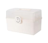 JOINPAYA Boîte à Remède en Plastique Blanc Grosse Capacité Compartiments, Portable et Poignée, Rangement et L'organisation des Remède d'urgence