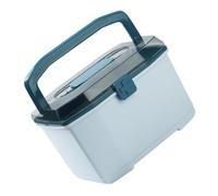 JOINPAYA Boîte à Remède en Plastique, Grosse Capacité, Conteneur de Stockage de Remède à Compartiments Multiples, Couvercle Verrouillable, Anti-poussière, Bleu, pour École et Lieu