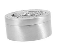 JOINPAYA Boîte à Souvenirs Bébé Métal Pour Poils Fœtaux, Coffret Compact Portable, Couleur Étain Ancien, Rangement Sécurisé Pour Cheveux Bébé, Présent Souvenir Garçon Et Filles