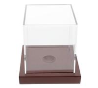 JOINPAYA Boîte De De Baseball avec Base en Vitrine Transparente Étui à Balles De Collection Design Moderne Stockage Polyvalent Décoration Intérieure Affichage De Souvenirs