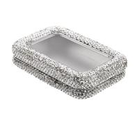 JOINPAYA Boîte de Rangement pour Médiators Guitare Tôle Décorée de Strass avec Fenêtre Transparente Étui Portable pour Médiators Acoustique Électrique et Basse