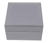 JOINPAYA Boîte de Rangement pour Montres Homme et Femme en PU Gris Coffret Individuel Doublure Antichoc Compartiments Ajustables pour Bracelets Présentoir Pratique pour Voyage et Usage
