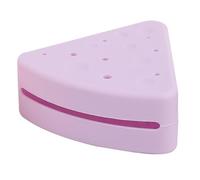 JOINPAYA Boîte de Rangement Triangulaire pour Houppette de Maquillage en Silicone, Petite Boîte Compacte Violet Clair, Porte-éponge Aéré et Portable, pour Voyage et Organisation Cosmétique