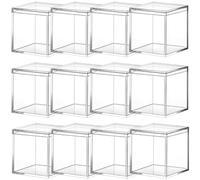 JOINPAYA Boite Pâtissière Légère et Pratique en Acrylique Transparente avec Couvercle pour Protéger les Bonbons Lot de 12 Pièces Maison ou L'école