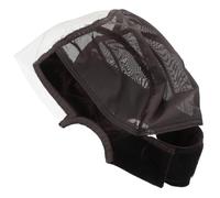 JOINPAYA Bonnet en Dentelle Marron pour Postiche, Maille Respirante 4x5 Pouces, Doublure Velours Double Face, Maintien Antidérapant, Ajustable avec Bande Adhésive, Accessoire Coiffure