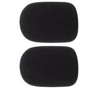 JOINPAYA Bonnettes Micro en Mousse Épaisses Noires, Lot de 2, Housses Universelles Coupe-vent pour Microphones Karaoké, Accessoires Anti-pop Adaptés aux Micros Standard