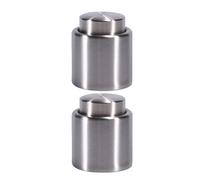 JOINPAYA Bouchon Bouteille Vin Acier Inoxydable Lot de 2 Petit Format Bouton-Poussoir pour Conservation de Bouteilles Ouvertes