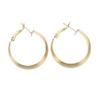 JOINPAYA Boucles D’Oreilles Créoles Dorées Vintage Creuses en Métal Rondes Épaisses Simples Légères et Confortables Bijou pour Femmes Usage Quotidien et Occasions Spéciales