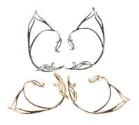 JOINPAYA Boucles D’Oreilles Manchette sans Perçage 4 Pièces Alliage Métal Doré et Argenté pour Femmes Accessoires Enveloppants Oreille Gauche et Droite Bijoux Légers pour Fêtes et Usage