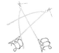 JOINPAYA Boucles D’Oreilles Pendantes Clip Intégré sans Perçage Paire Gauche et Droite Accessoire Mode Féminin pour Mariage et Fêtes