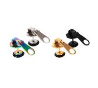 JOINPAYA Boucles D'oreilles en Titane Acier 4pcs Style Punk Créatif Légères et Portables D'haltère pour Femme, pour Fêtes et Séances Photo Couleur Aléatoire