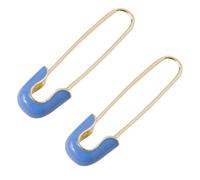 JOINPAYA Boucles d'oreilles pour filles, épingle de sûreté en métal bleu, ne tombe pas, 1 paire, idée cadeau anniversaire