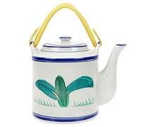 JOINPAYA Bouilloire en Céramique Vintage Grosse Capacité 1,5l, Théière Rétro Résistante la Chaleur Poignée Ergonomique, pour Usage Domestique et Service en Restaurant