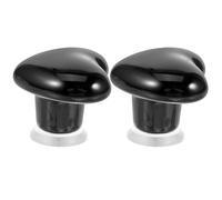 JOINPAYA Bouton de chasse d'eau lot de 2 en forme de cœur accessoire chic pour réservoir WC en cuivre outil d'aide pour domicile salle de bain noir