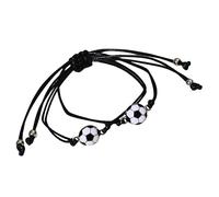 JOINPAYA Bracelet de Football Ajustable pour Homme et Femme, Paire de Bracelets Tissés Résistants à L'usure, Accessoire Décoratif Chic pour Fans de Sport, Présent Amitié, Usage Quotidien