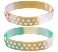 JOINPAYA Bracelet Drapeau Vert en Silicone Portable 2pcs pour Soutien à L'élection Présidentielle et Cérémonie de Mariage Simple et Créatif
