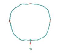 JOINPAYA Bracelet Feng Shui Unisexe 108 Perles Naturelles Turquoise Verte 6 MM Bijou Ethnique Tibétain de Prière et Prospérité Accessoire Quotidien Symbolique pour Hommes et Femmes