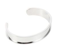 JOINPAYA Bracelet Manchette Ouvert en Acier Inoxydable Couleur Acier Taille Ajustable 1 Pièce - Ébauche de Bracelet Vierge pour Création et Gravure de Bijoux DIY Fournitures pour