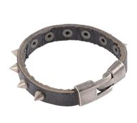 JOINPAYA Bracelet Punk en Cuir Noir à Rivets Manchette Ajustable Unisexe Bijou de Poignet Décoratif pour Motards Musiciens et Fêtes Style Gothique et Rock Accessoire Robuste