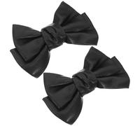 JOINPAYA Breloques de Chaussures à Nœud Amovibles en Polyuréthane Noir Paire de Clips Décoratifs pour Talons Hauts Accessoires Légers et Polyvalents pour Fêtes Mariage et Usage