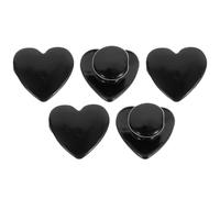JOINPAYA Breloques Décoratives 38mm pour Bracelet de Montre 5 Pièces | Décor Cœur, Finition Noire, Lot pour Bracelet Montre 38mm, Accessoire Pratique et Décoratif