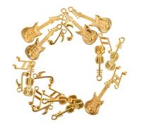 JOINPAYA Breloques Pendentifs en Alliage Note Musique et Guitare 20 Pièces Petit Format Doré pour Bijoux Soi-Même Charms Vintage Légers Trou Suspendre pour Création Artisanale