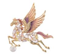 JOINPAYA Broche Cheval Vintage en Cristaux pour Femme et Homme, Épingle de Revers Élégante à Porter Manteau ou Costume, Accessoire Mode Polyvalent pour Vêtements Féminins et Masculins,