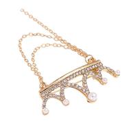 JOINPAYA Broche Couronne en Métal Doré avec Perles et Cristaux Épingle de Revers Élégante pour Femme Décoration de Vêtement pour Robe et Chemise Accessoire Mariage et Cérémonie