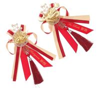 JOINPAYA Broche de Mariage Dragon et Phénix Chinoise pour Mariée et Marié Paire de Broches en Fleur Artificielle à Thème Chinois Accessoire de Robe de Mariée et Costume Décorations de