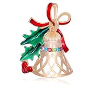 JOINPAYA Broche de Noël Bijou Femme Cadeau Clochette Décorée de Cristaux Broches pour Femmes Bijoux de Bal Cadeaux Anniversaire