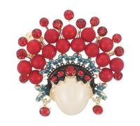 JOINPAYA Broche Décorative Motif Opéra de Pékin Épingle à Revers Chinoise Colorée Accessoire pour Vêtements et Paquet Broche Originale pour Cardigan et Manteau Présent Culturel Féminin