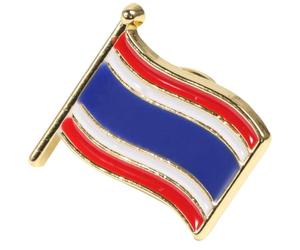 JOINPAYA Broche Drapeau National Métal Rouge Blanc Bleu Épingle pour Vêtements Décoration Créative Unisexe Accessoire Léger Fête et Anniversaire