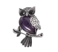 JOINPAYA Broche en Cristal Violet de Hibou Épingle à Broche Mode pour Femme Accessoire Élégant pour Mariage et Fête Épingle à Manteau Décorative Présent Unique