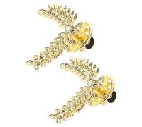 JOINPAYA Broche Épingle de Col de Chemise Épi de Blé en Alliage de Zinc Doré, Lot de 2, pour Homme, Accessoire de Costume Formel et Sorties Élégantes, Style Classique et Polyvalent
