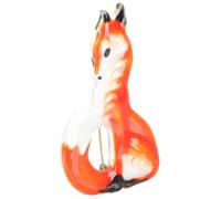 JOINPAYA Broche renard orange en alliage résistant, accessoire décoratif pour femme, broche revers et châle, bijou animalier polyvalent pour vêtements et sacs, idéal pour fêtes et usage quotidien
