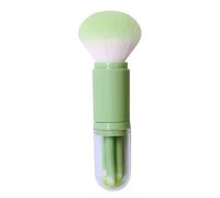 JOINPAYA Brosse de Maquillage Double Embout Verte, Pinceau à Poudre Extensible Multifonction, Fibre Synthétique Douce, Outil Cosmétique Pratique pour Maquillage Professionnel et Poudre