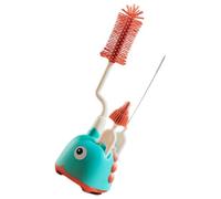 JOINPAYA Brosse De Nettoyage Pour Biberons Et Pailles Bébé Avec Support, Longue Poignée, Solide, Kit Multifonction Pour Alimentation Infantile, Couleur Vert Lac, Ensemble Complet